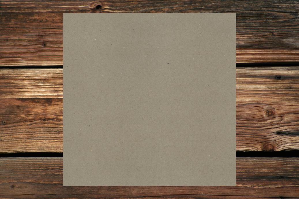 Einzelkarten 150x150 mm Recycling Kraft Naturgrau 290 g/qm